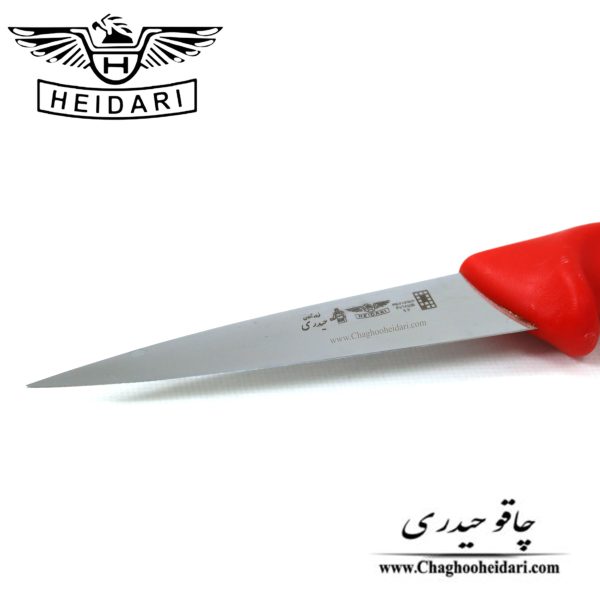 خرید و قیمت فروش چاقو و کارد بیخصی فولاد آلمان حیدری قرمز اصل متوسط باریک آشپزخانه