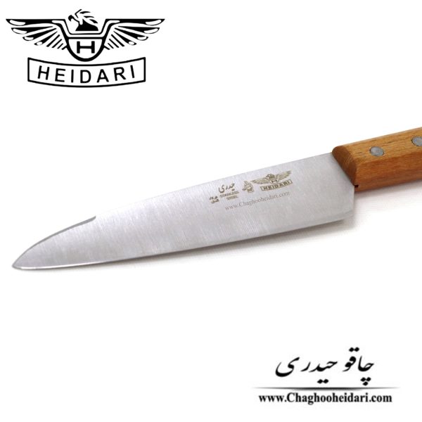 خرید فروش قیمت چاقو کارد راسته ای فولاد آلمان حیدری دسته چوب