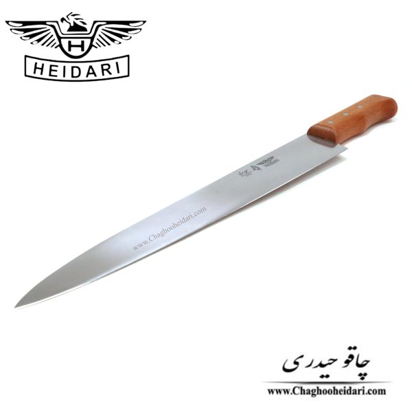 خرید فروش چاقو و کارد برگ زنی تیغه فولاد استیل حیدری دسته چوب مورد استفاده جهت کباب زنی رستوران و آشپزخانه حرفه ای و اماتور
