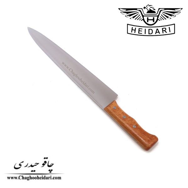 خرید فروش چاقو و کارد برگ زنی تیغه فولاد استیل حیدری دسته چوب مورد استفاده جهت کباب زنی رستوران و آشپزخانه حرفه ای و اماتور