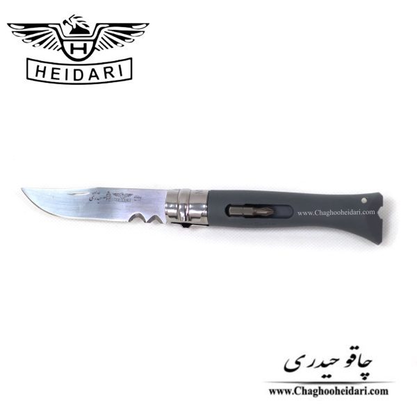 خرید فروش چاقو تاشو حیدری دسته پلاستیک اصلی طوسی