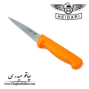 خرید و قیمت فروش چاقو و کارد بیخصی فولاد آلمان حیدری نارنجی اصل متوسط باریک آشپزخانه