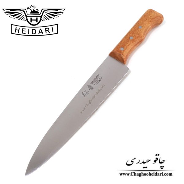 خرید فروش چاقو و کارد برگ زنی تیغه فولاد استیل حیدری دسته چوب مورد استفاده جهت کباب زنی رستوران و آشپزخانه حرفه ای و اماتور متوسط