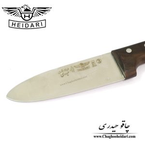 خرید فروش کارد چاقو سلاخی حیدری اصلی فولاد آلمان دسته چوب آفریقا سایز 3
