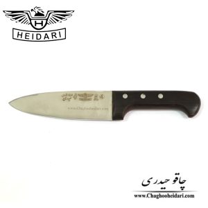 خرید فروش کارد چاقو سلاخی حیدری اصلی فولاد آلمان دسته چوب آفریقا سایز 4