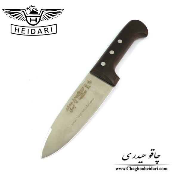 خرید فروش کارد چاقو سلاخی حیدری اصلی فولاد آلمان دسته چوب آفریقا سایز 4