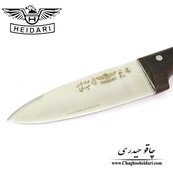 خرید فروش کارد چاقو سلاخی حیدری اصلی فولاد آلمان دسته چوب آفریقا سایز 4