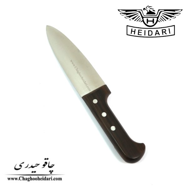 خرید فروش کارد چاقو سلاخی حیدری اصلی فولاد آلمان دسته چوب آفریقا سایز 4