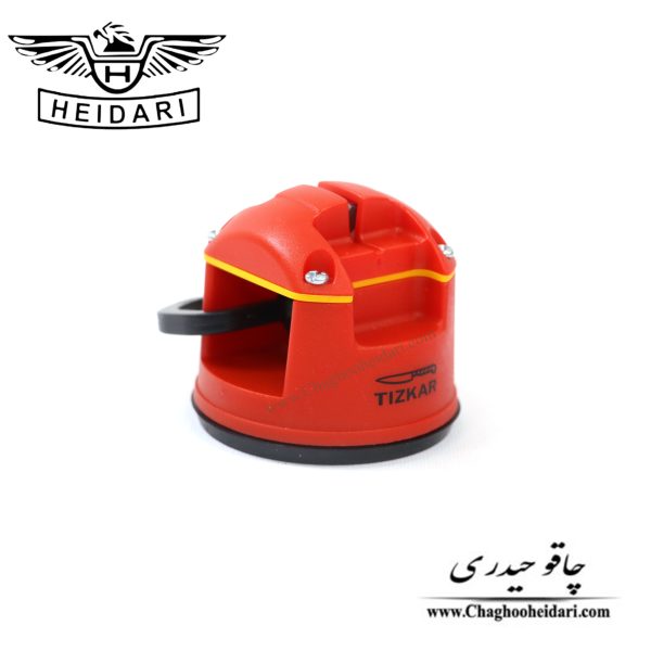خرید فروش و قیمت چاقو تیزکن رومیزی برند تیزکار مخصوص تیز کردن انواع چاقو و کارد آشپزخانه قرمز
