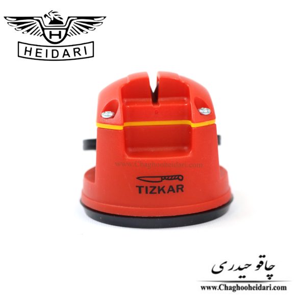 خرید فروش و قیمت چاقو تیزکن رومیزی برند تیزکار مخصوص تیز کردن انواع چاقو و کارد آشپزخانه قرمز