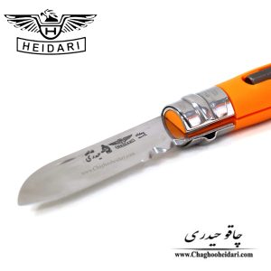 خرید فروش چاقو تاشو حیدری دسته پلاستیک تیغه فولاد آلمان اصلی نارنجی