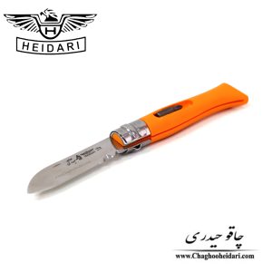 خرید فروش چاقو تاشو حیدری دسته پلاستیک تیغه فولاد آلمان اصلی نارنجی