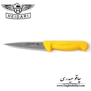خرید و قیمت فروش چاقو و کارد بیخصی فولاد آلمان حیدری زرد اصل متوسط باریک آشپزخانه