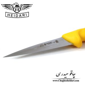 خرید و قیمت فروش چاقو و کارد بیخصی فولاد آلمان حیدری زرد اصل متوسط باریک آشپزخانه