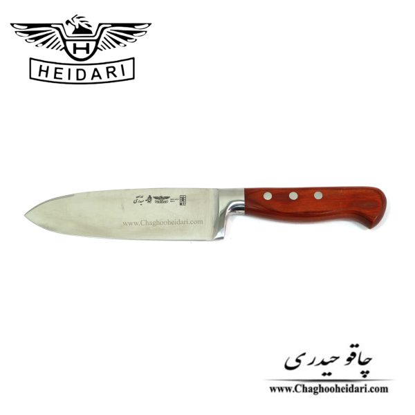 خرید فروش کارد چاقو سلاخی حیدری اصلی فولاد آلمان دسته گلابی زرشکی سایز 8