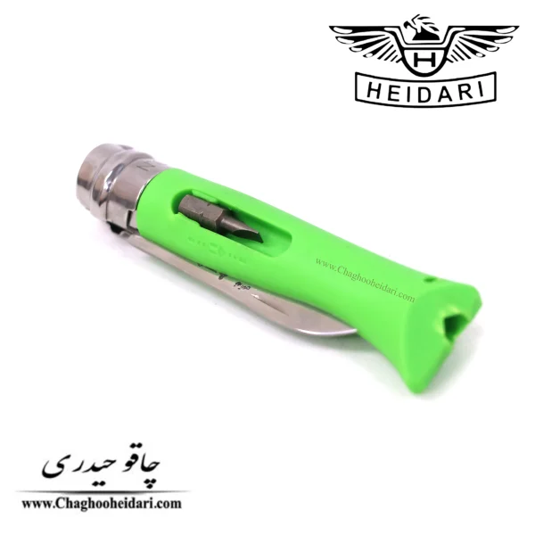 خرید فروش چاقو تاشو حیدری دسته پلاستیک تیغه فولاد آلمان اصلی سبز