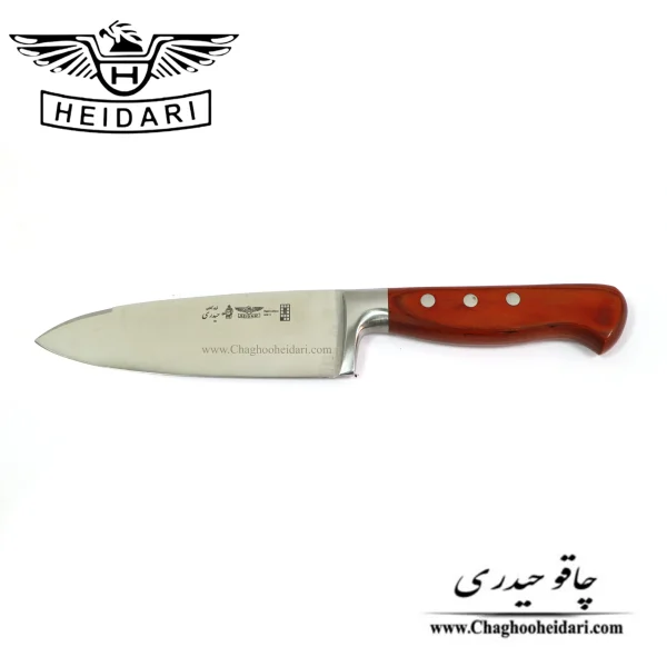 خرید فروش کارد چاقو سلاخی حیدری اصلی فولاد آلمان دسته گلابی زرشکی سایز 7