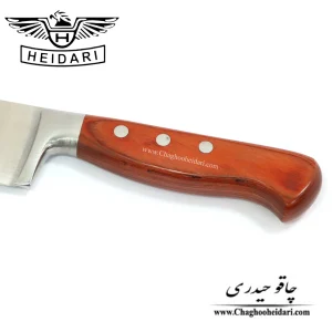 خرید فروش کارد چاقو سلاخی حیدری اصلی فولاد آلمان دسته گلابی زرشکی سایز 7