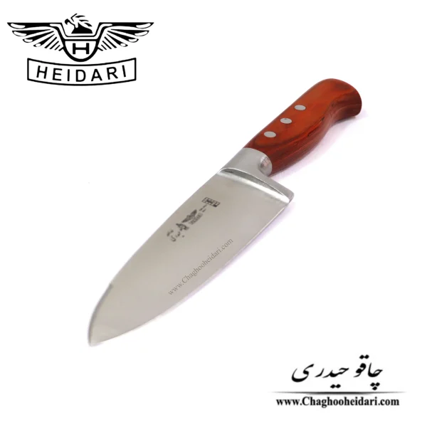 خرید فروش کارد چاقو سلاخی حیدری اصلی فولاد آلمان دسته گلابی زرشکی سایز 7