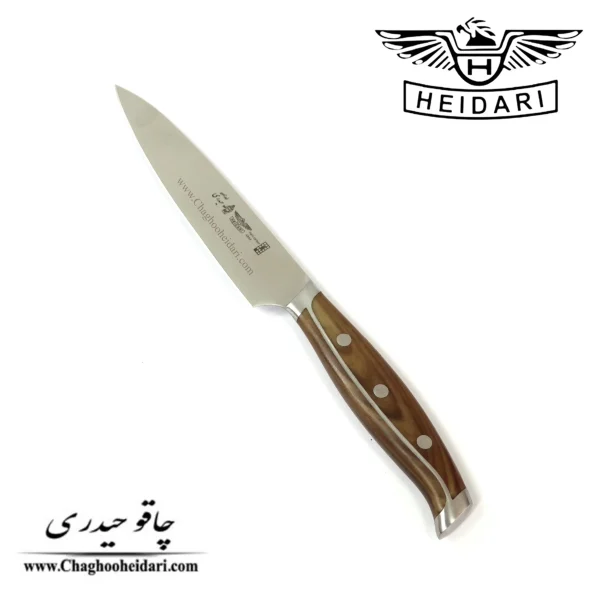خرید فروش قیمت چاقو کارد راسته ای دم دستی فولاد آلمان دسته فورج چوبی حیدری اصلی