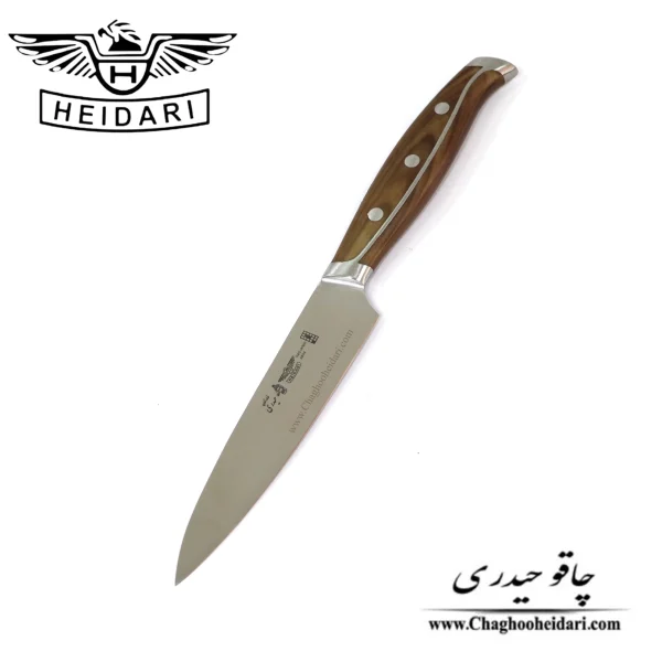 خرید فروش قیمت چاقو کارد راسته ای دم دستی فولاد آلمان دسته فورج چوبی حیدری اصلی