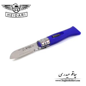 خرید فروش چاقو تاشو حیدری دسته پلاستیک تیغه فولاد آلمان اصلی سرمه ای