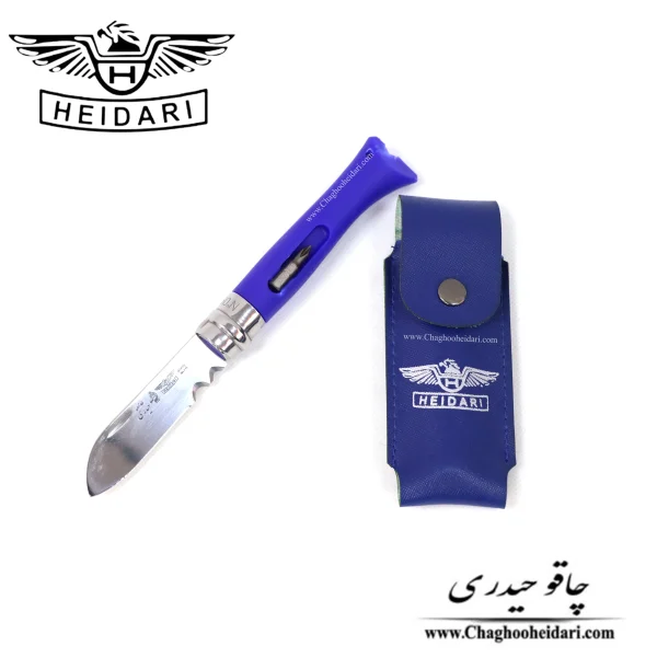 خرید فروش چاقو تاشو حیدری دسته پلاستیک تیغه فولاد آلمان اصلی سرمه ای